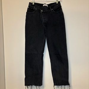 Abercrombie Dad High Rise Cut-Off Washed Black 27W Size 4 Women’s